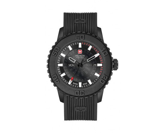 Watch strap Swiss Military Hanowa 6 4281.27.007 Twilight Silicone Black